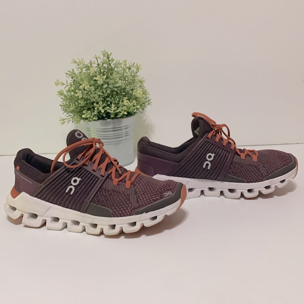 On Running Women's Athletic Shoes - Purple and Orange - Picture 5 of 12